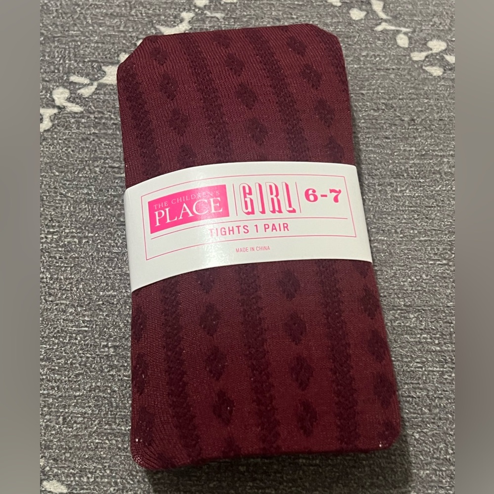 The Children's Place Deep Red Girls' Tights